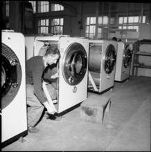 Washing machine assembly, Schulthess Zurich 1958