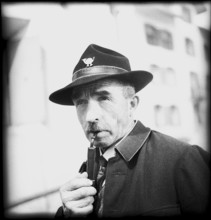 Postman in Obersaxen 1946