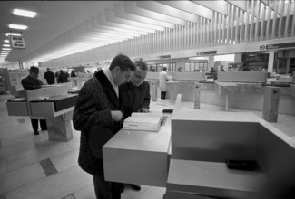 Post office service hall, Schanzenpost Berne 1965