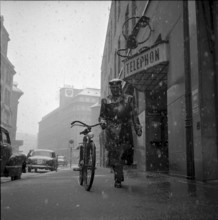 Snowstorm in Zurich, Januar 1957