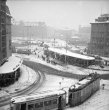 Zurich covered with snow 1952:Central