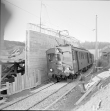 Heimberg, connection road Berne - Thun under construction 1951