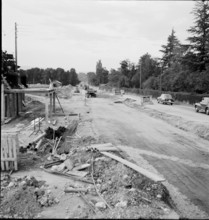 Route de Suisse Celigny - Crans under construction 1953
