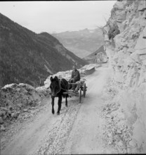 Val Moiry: Sierre - Vissoie road under construction 1953