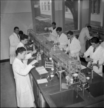 In the laboratory at school for chemist in Neuchatel 1951