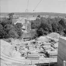 Andelfingen, Weinland bridge under construction 1956