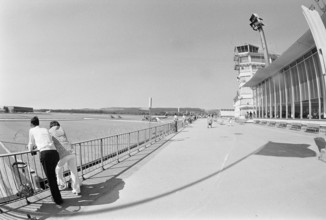 Viewing deck, platform, terrace at Zurich Kloten airport 1971