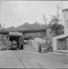 Schauffhausen, railway bridge unter construction 1957