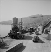 Corniche"" Cully - Chexbres connection road under construction, Lavaux, 1957