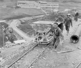 Avers - Val di Lei connection road under construction 1959