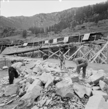Avers - Val di Lei connection road under construction 1959