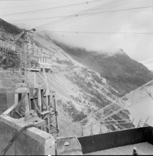 Avers - Val di Lei connection road under construction 1959