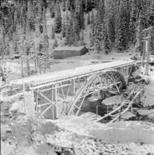 Avers - Val di Lei connection road under construction 1957