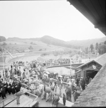New bridge opening in Sihlbrugg 1960