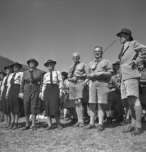 Lady Baden-Powell visits the Jubilee of 30 years of Swiss Girl Scouts in Ulrichen 1949