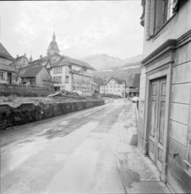 Road widening in Arth 1958