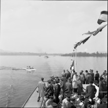 Maiden voyage of MS Linth on Lake Zurich 1952