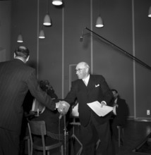 Radio studio Berne 25th anniversary, opening of the new studio 1950