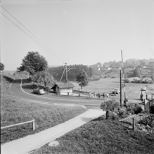 Grade crossing, Sedelstrasse, connection road Lucerne - Emmen 1959