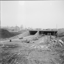 Road tunnel in Geneva Grand Saconnex under construction 1959