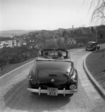 Drive in a convertible, Zurich 1947