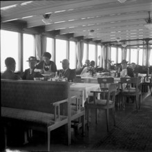 Dining hall, Steamer ""Stadt Zurich"" 1942