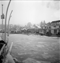 Horgen, tannery Huni & Co, ice floes on Lake Zurich 1941