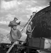 Hull under reparation, shipyard Basle 1946