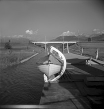 Boat in a canal, Lachen 1946