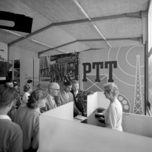 Opening of the post office inside the Lucerne Traffic Museum 1959