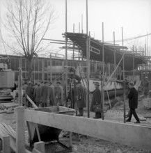 Journalists visiting the Museum of Transport and Communication in Lucerne 1959