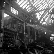 Foundry Brunner on fire, Uster 1955