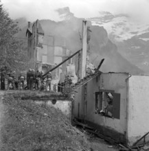 Burning down of the Grand Hotel Diablerets, Les Diablerets 1956