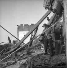 Burning down of the ""Dar-es-Selam"" childrens home, Mont-Pelerin VD 1956