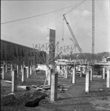 Geneva, swimming pool under construction 1964