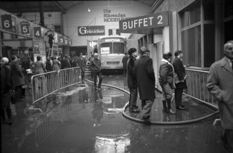 Lucerne main railway station on fire, 1971