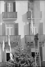 Hotel Roi Soleil on fire, St. Moritz 1971