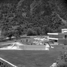 New swimming pool in Visp 1961