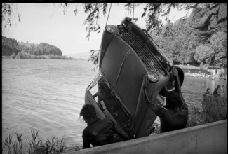 Cleaning of lake Rotsee 1972
