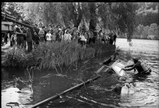 Cleaning of lake Rotsee 1972
