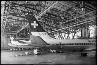 Zurich Kloten airport during Swissair pilot's strike 1972