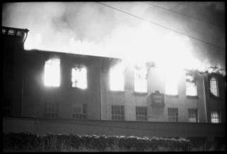 Fire at a imitation leather factory in Mannedorf 1972