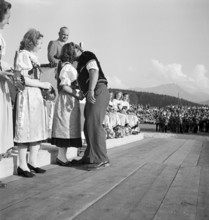 Swiss wrestling festival Lucerne 1948: champion Peter Vogt