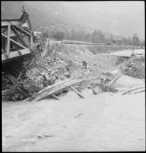 WW 2 1944, battles in Maurienne: Destroyed bridge