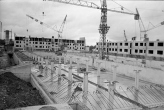 Housing estate in Hegnau under construction 1966