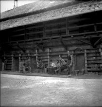 Workers in front of a brickworks, St. Margrethen 1946