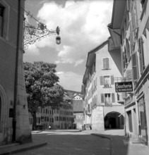 wrought-iron shop sign in Bienne 1942