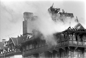 Fire at Badrutt's Palace Hotel in St. Moritz 1967