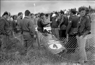 GP of the Netherlands 1971 in Zandvoort: Mario Andretti, accident