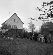 Homicide case Haberthur 1949: visit of the crime scene, home of family Haberthur